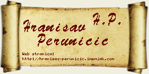 Hranisav Peruničić vizit kartica